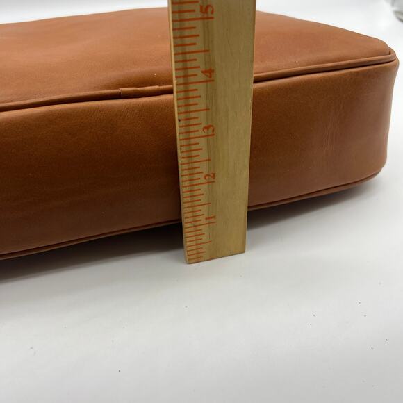 Dooney & Bourke Florentine Leather Crescent Hobo Brown Natural - Picture 9 of 16